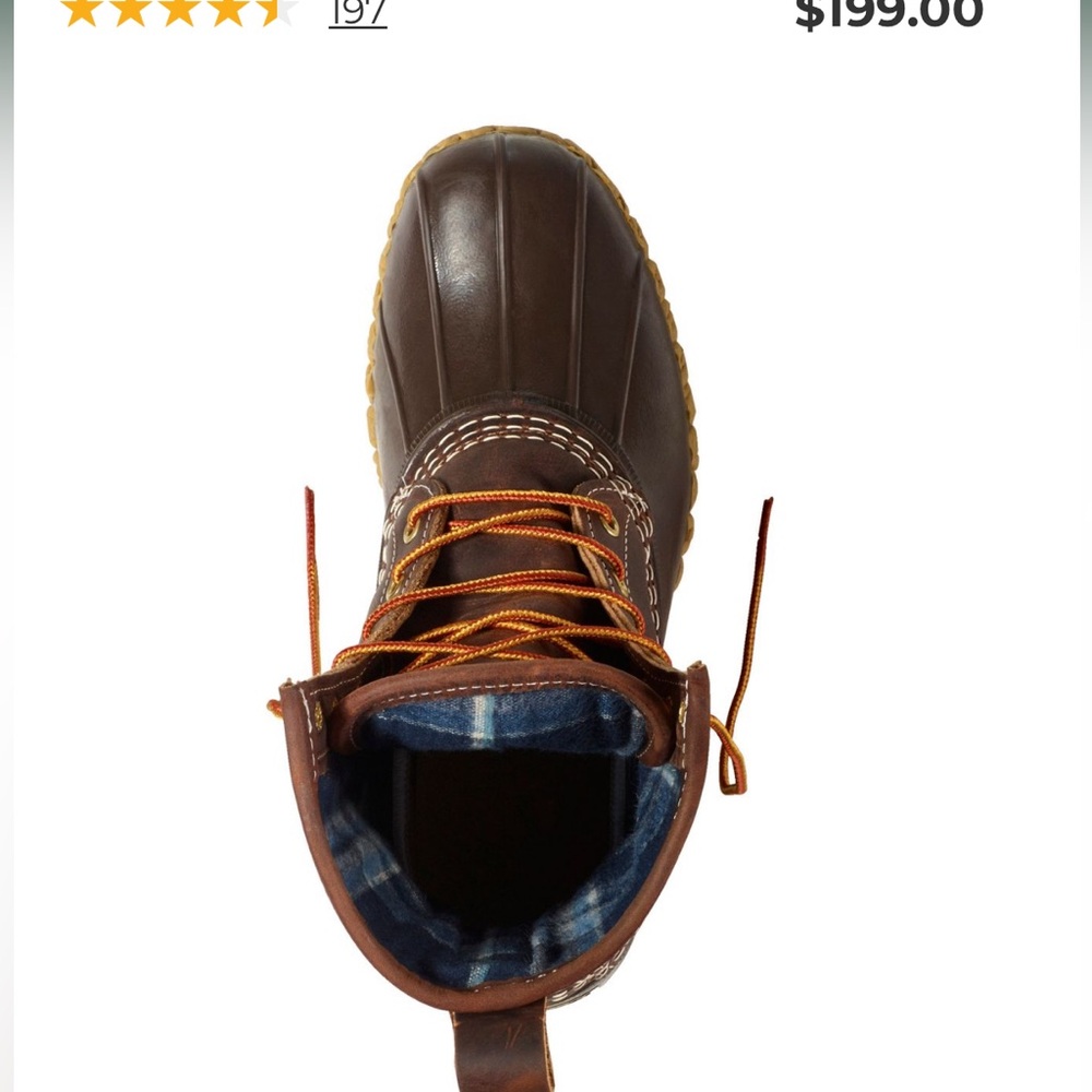 L.L. Bean Women's Brown Lace Up Boots - Picture 2 of 10